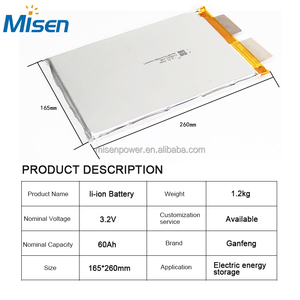딥 사이클 충전식 리튬 이온 폴리머 Lipo 50ah Lifepo4 파우치 폴리머 3.2v 60ah Lifepo4 파우치 셀 배터리 골프 카트 - Product Image 2