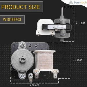 Motor del ventilador del evaporador W10189703 120V 3000 RPM para refrigeradores y congeladores Whirlpool Kenmore - Product Image 5