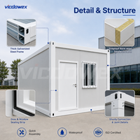 Maison préfabriquée modulaire en panneaux sandwich en acier contemporains, à assembler soi-même, durée de vie de 15 à 25 ans, pour chantier de construction