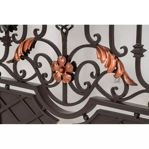 Kits d'art décoratif Antique de luxe, double porte pivotante en <span class=keywords><strong>fer</strong></span> <span class=keywords><strong>forgé</strong></span> pour allée - Product Image 6