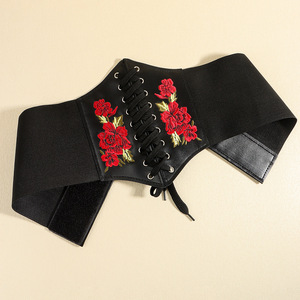 <span class=keywords><strong>Ceinture</strong></span> Corset Amincissante Large <span class=keywords><strong>en</strong></span> Similicuir PU pour Femme avec Cordon de Serrage et Lacets Élastiques - Product Image 4