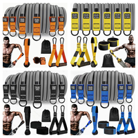 Ensemble de bandes de résistance réglables et portables de qualité supérieure avec entraîneur en suspension en latex pour la musculation à domicile multifonctionnel