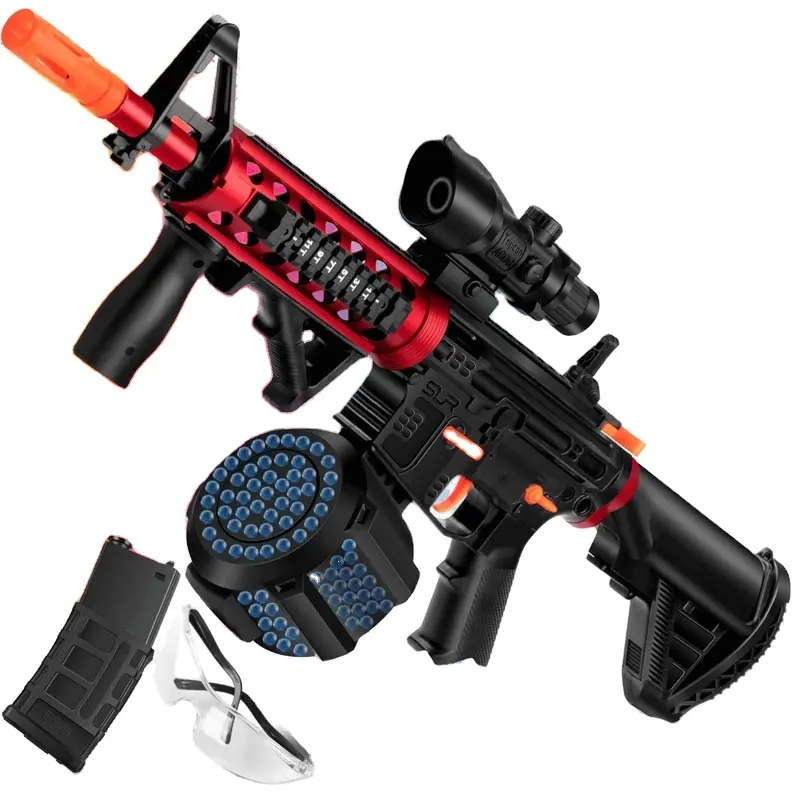 2024 điện M4A1 Gel Splatter Blaster Đồ chơi súng đen đỏ M416 7-8mm đạn mềm bắn nhanh súng bắn súng