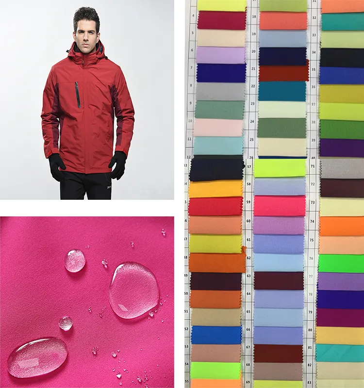 100% polyester recycle waterproof windproof breathable softshell fabric winter jacket fabric