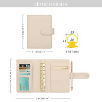 Hongbo Meilleure Vente Vacances/École/Bureau Cadeau 14 Couleurs En Relief Galet En Cuir Or-Anneau A8 A9 Mini Budget Classeur comme Photocard