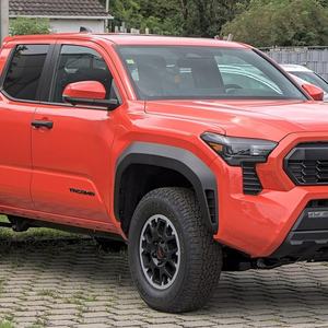 Déflecteur de vent pour vitres de voiture, pare-soleil et protection contre la pluie, pour Toyota Tacoma Double Cab 4 portes 2021, matériau PC N400 - Product Image 2