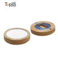 Topjlh Vente en gros d'ouvre-bouteilles en bambou vierge pour sublimation, insert métallique pour les barbecues en plein air, cadeaux de fête