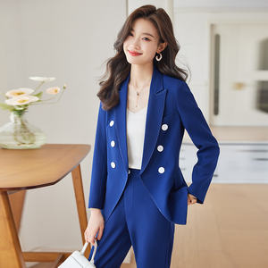 Pantalons de mode pour femmes de haute classe, de haute qualité, pour les occasions formelles, costume à manches longues, costume d'affaires, ensemble deux pièces - Product Image 1