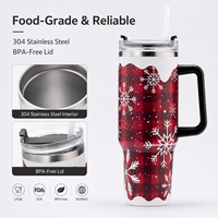 Gobelet isotherme en acier inoxydable de 40 oz, Cadeaux d'art chrétien, Ensemble de tasses créatives, Gobelet avec paille, Tasses personnalisées avec Coozie