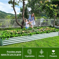 Bac à légumes surélevé en acier ondulé modulaire personnalisé en usine, jardinière en métal galvanisé pour la culture de légumes dans la cour de la maison