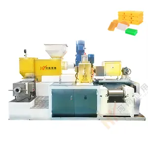 Kompakte und modulare Seifen nudel maschine/kleine Wäsche der Maschinen linie für die Herstellung fester Seifen