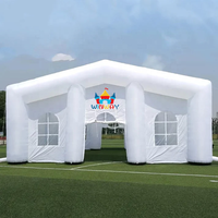 Grande tente cube gonflable multicolore pour mariage, gazebo carré, salle d'événements, grande structure mobile portable en PVC imperméable pour boîte de nuit