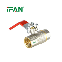 Vanne à boisseau sphérique en laiton forgé IFAN, à commande papillon, pour contrôle de débit, usage commercial, directement de l'usine