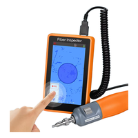 Kit d'inspection et de nettoyage de fibres optiques AUA-600, kit d'entretien de fibres FTTH avec microscope optique 400X