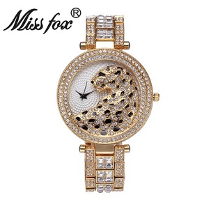 Reloj de Lujo para Mujer con Diamantes, Reloj de Acero Inoxidable, Reloj de Cuarzo con Diseño de Leopardo, Gran Venta - Product Image 3