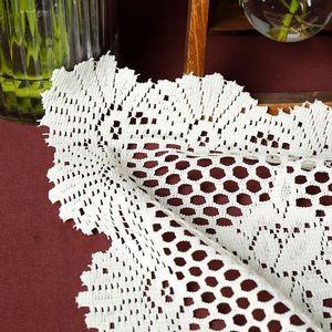 Lace Series Solid Color <b>Table</b> <b>Mat</b> Irregular Shape Polyester Fiber Home Decorative Tablecloth - Product Image 2