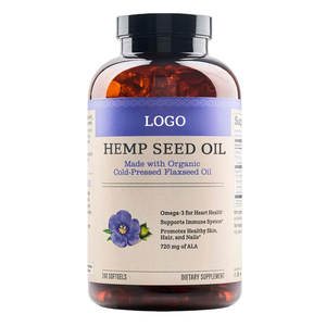 OEM/ODM Kapsul Softgel <span class=keywords><strong>Hemp</strong></span> untuk Minyak dengan Asam Lemak Omega-3 & Ekstrak <span class=keywords><strong>Hemp</strong></span> Manfaat Antioksidan untuk Dewasa - Product Image 1