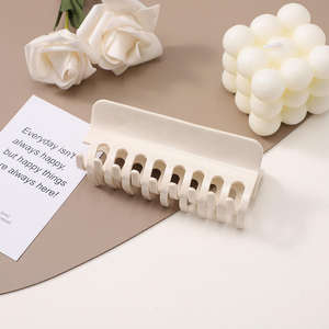 Yuxi jepit rambut cakar hiu asetat kebesaran Retro 11.5cm cakar rambut aksesoris gaya rambut persegi panjang minimalis jepit rambut geometris untuk anak perempuan - Product Image 4