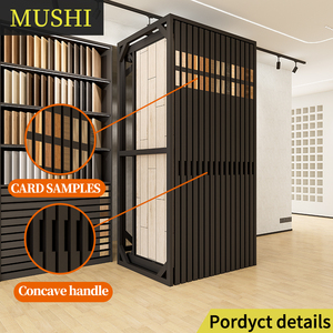 Tùy chỉnh hiện đại gió hiển thị đứng cho gỗ Granite thạch anh gạch lát sàn bằng gỗ Pull-out xoay kim loại mẫu đứng cho showroom - Product Image 5