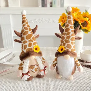 Giraffe Sunflower Faceless Gnomes Doll Couple Decoration Doll Props Christmas Decorations and Holiday Plushes