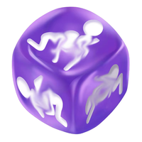 Dés de positions sexuelles avec dés de positions amoureuses et de sexe oral 1,8 cm Jeu érotique pour adultes Rose/Violet 100% imperméable