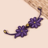 Boutons grenouille décoratifs en métal de haute qualité, motif floral, style chinois, pour Hanfu