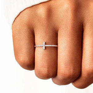 Slim <b>Band</b> Ring Vintage Minimal Design Finger Ring for Women - Product Image 3