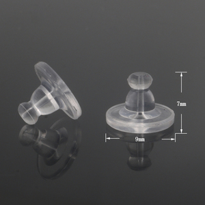 Rõ ràng Silicone phẳng ngọc Bông tai đinh tán mũi phẳng Stud - Product Image 6