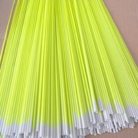 Tige solide en fibre de verre durable avec ébauches de feuilles coniques flexibles Outils et accessoires de pêche