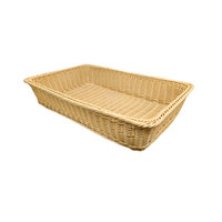Paniers à pain en plastique tissé à la main Paniers de service de table de 20 pouces pour fruits Restaurant Hotel-Pantry Organizer Storage