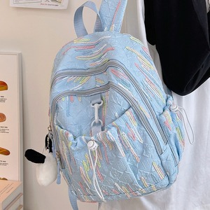 Cute Mini <b>Backpack</b> For Girls 13 Inches Stripe Pattern School Education Interior Zipper Pocket Detachable Straps - Product Image 3