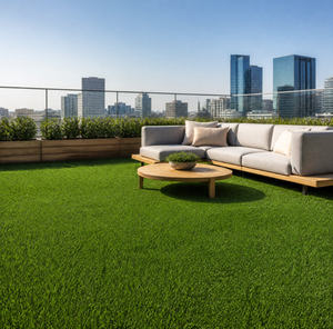 Gazon artificiel extérieur, pelouse synthétique, tapis vert, aspect naturel, durable, moderne, pour balcon et jardin - Product Image 1