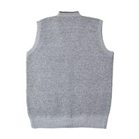 Automne hiver arrivée sans manches bouton Cardigan col en v homme pull en tricot de gilet