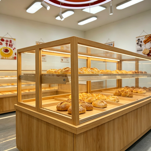 Vitrines ouvertes en verre et comptoirs de service dans les boulangeries de centres commerciaux - Product Image 5