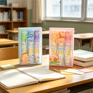 Série Meet Fruit, surligneurs parfumés scintillants, 6 couleurs, ensemble de marqueurs mignons de dessin animé pour l'école, le bureau, la prise de notes, la papeterie - Product Image 3