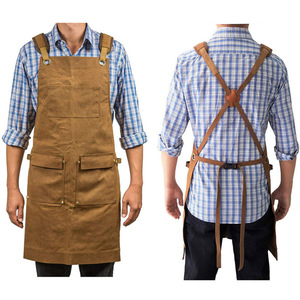 Delantal de herramienta de trabajo de <span class=keywords><strong>carpintero</strong></span> para hombres y mujeres de alta resistencia con soportes magnéticos, delantal de carpintería de lona encerada - Product Image 6