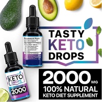 Keto Diet Drops avec BHB Cétones exogènes Brûleur de graisse et coupe-faim Keto liquide naturel Keto