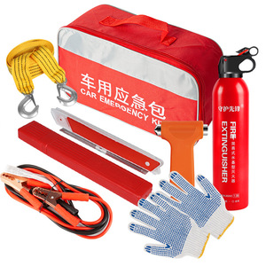 Car Emergency Kit <b>7</b> Piece Oxford Cloth Tool Set With <b>Fire</b> Extinguisher And Jump Starter For Vehicle Use - Product Image 1