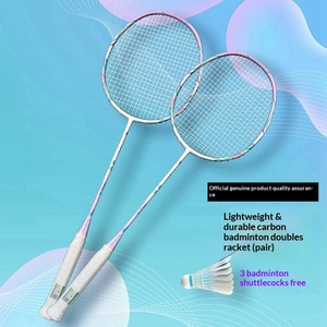 Ensemble de raquettes de <span class=keywords><strong>badminton</strong></span> 2 pièces pour couples, <span class=keywords><strong>taille</strong></span> 6U, entièrement en fibre de carbone, niveau débutant à intermédiaire, personnalisation acceptable - Product Image 3