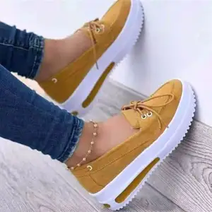 Zapatos informales de talla grande para mujer con suela gruesa y nuevo diseño a la moda