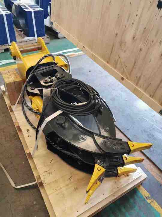 Rotatable Machinery Excavator Parts Attachment Hydraulic Grab Rotating ...