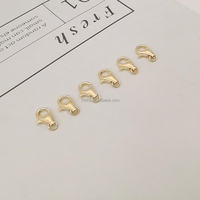 Bijoux fins, fermoirs à ressort en or jaune véritable 14 carats, accessoires de bijouterie DIY pour la fabrication de bracelets et de colliers, différentes tailles