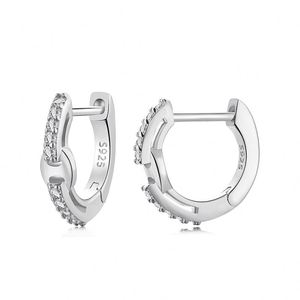 Dylam Simple Trendy Hoop 18k Gold Plated Rhodium Plated Stunning <b>Earrings</b> Cubic Zirconia <b>Cuff</b> Huggie Stud Nickel Free <b>Earrings</b> - Product Image 1