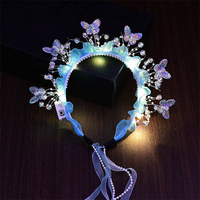 Serre-tête Papillon Lumineux Tendance pour Mariage, Accessoire Cheveux Papillon pour Mariée, Idéal Festivals, Séances Photo, Mariages, Nouvel An