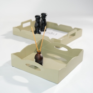 Plateau de service artisanal en laque Minh Giang, plateau décoratif polyvalent pour tables basses et organiseurs élégants pour coiffeuses - Product Image 2