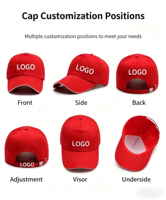Gorra Deportiva Vintage de Alta Calidad, 6 Paneles, Corona Rígida, Logotipo Personalizado Común, Bordado 3D, Impresión, Venta al Por Mayor, Publicidad Promocional