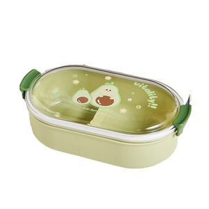 Boîte à lunch isotherme portable pour adultes, 2 compartiments, en plastique de qualité alimentaire, avec motif de <span class=keywords><strong>dessin</strong></span> <span class=keywords><strong>animé</strong></span>, capacité de 501 à 800 ml - Product Image 5