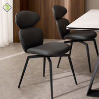 Chaise de salle à manger en cuir PU, décoration personnalisée pour la maison, best-seller, avec structure en acier carbone, à prix avantageux
