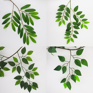Guirlande artificielle de feuilles de saule vertes, fausse vigne persane, lierre, ruscus italien, verdure suspendue - Product Image 5