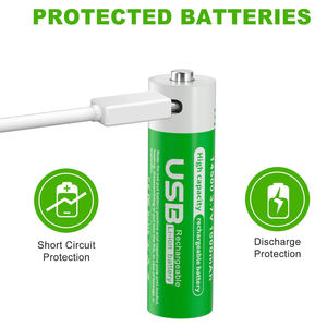 PUJIMAX yüksek kapasiteli 3.7V Li Ion pil 1000mAh <span class=keywords><strong>2</strong></span> adet 3700usb USB tip C şarj edilebilir pil 14500 lityum pil - Product Image 3